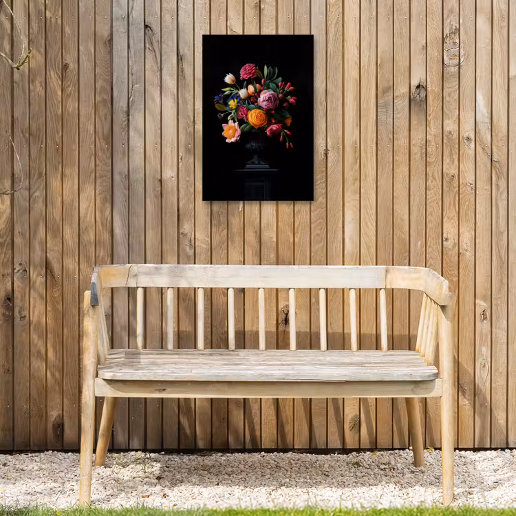 Boeket - Romantisch - Kleurrijk Tuinposter op houten frame 2 cm dik klein -sfeer4