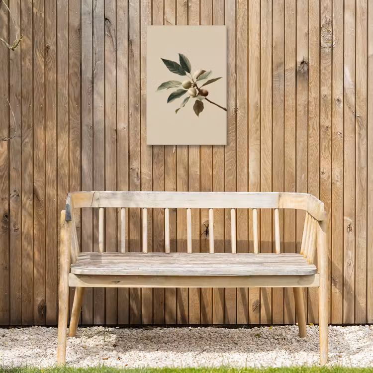 Tak - Groene Bladeren - Vruchten Tuinposter op houten frame 2 cm dik klein -sfeer4