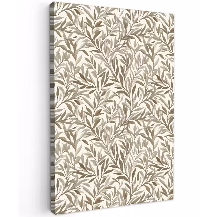 Takken - Botanisch - Taupe Tuinposter op houten frame 2 cm dik klein 841 -3d