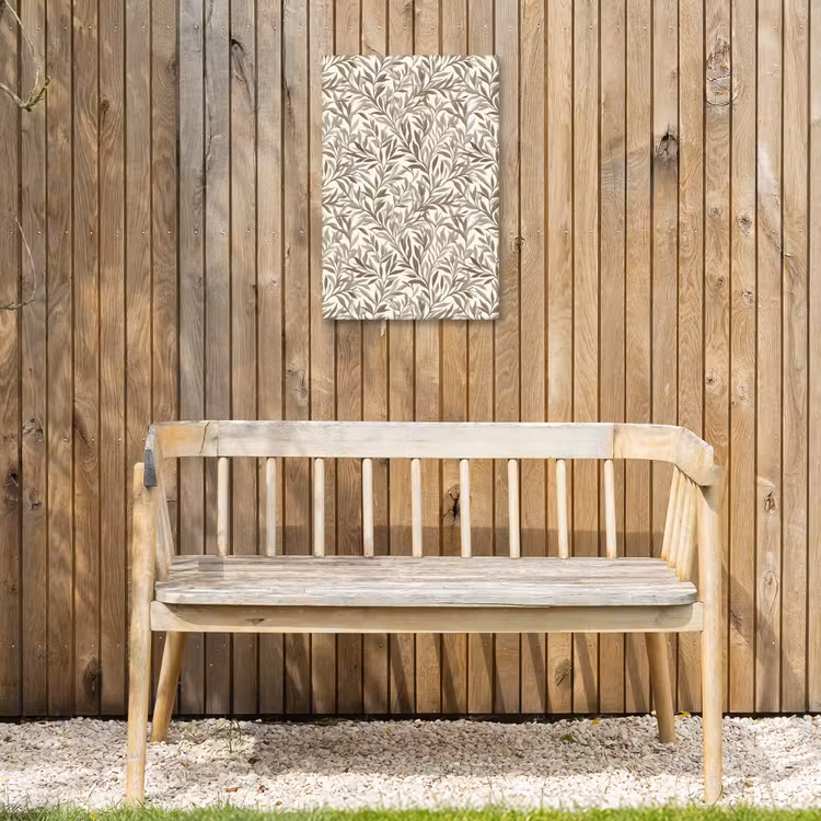 Takken - Botanisch - Taupe Tuinposter op houten frame 2 cm dik klein 841 -sfeer4
