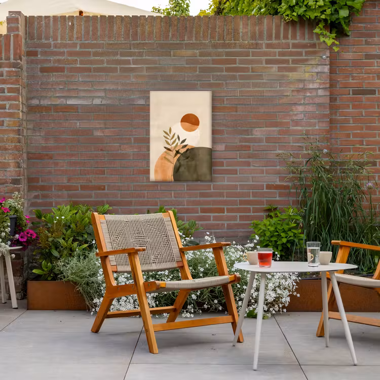 Takken - Vormen - Abstract Tuinposter op houten frame 2 cm dik klein -sfeer3