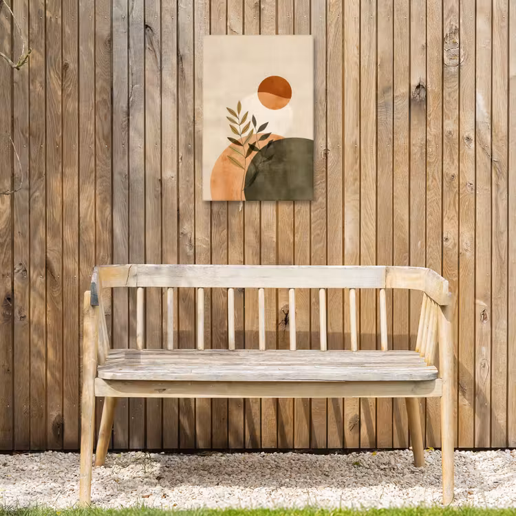 Takken - Vormen - Abstract Tuinposter op houten frame 2 cm dik klein -sfeer4