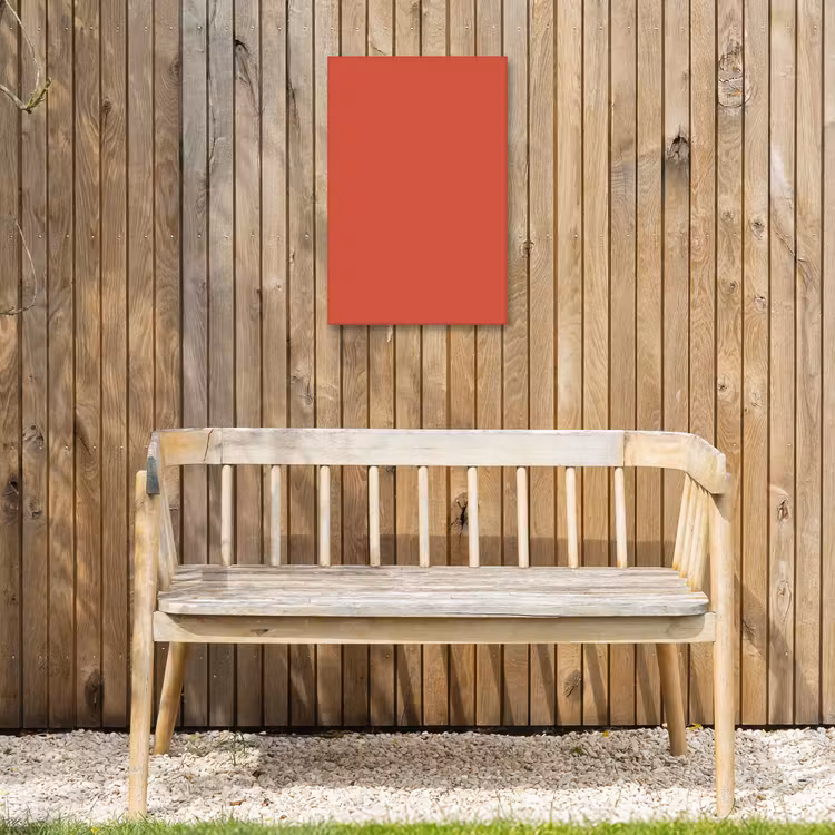 Brick - Red - Rood Tuinposter op houten frame 2 cm dik klein 841 -sfeer4