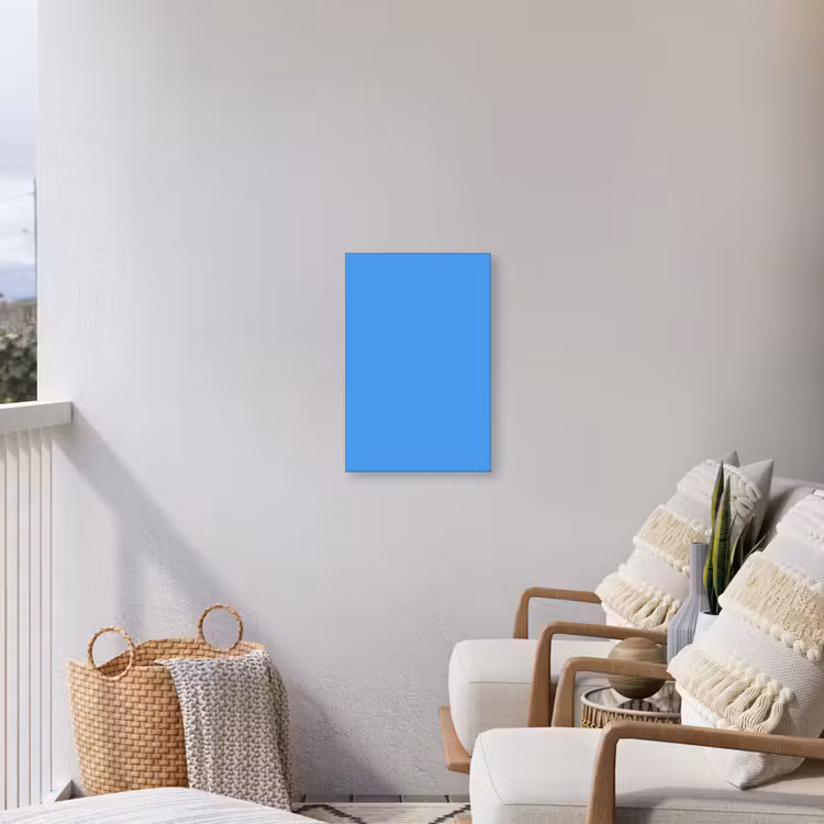 Bright - Azure - Blauw Tuinposter op houten frame 2 cm dik klein 841 -sfeer1