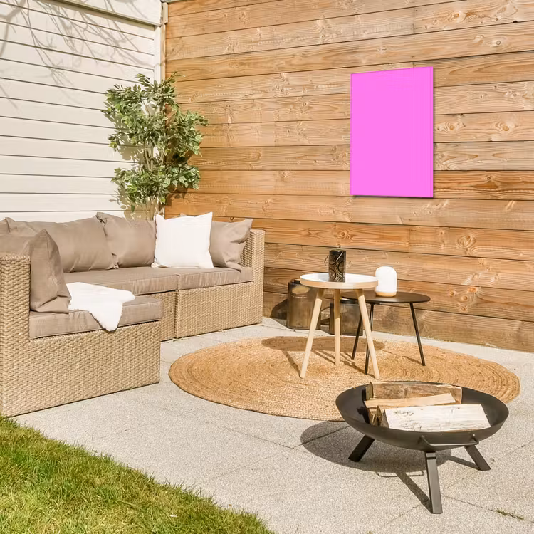 Bright - Orchid - Roze Tuinposter op houten frame 2 cm dik klein 841 -sfeer2