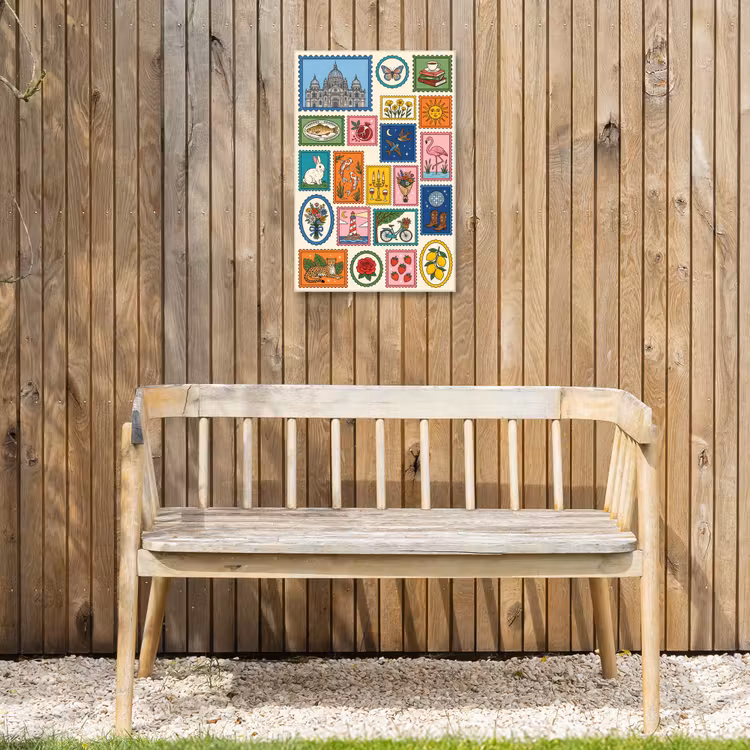 Gebouw - Koepel - Architectuur - Klassiek - Grijs Tuinposter op houten frame 2 cm dik klein -sfeer4