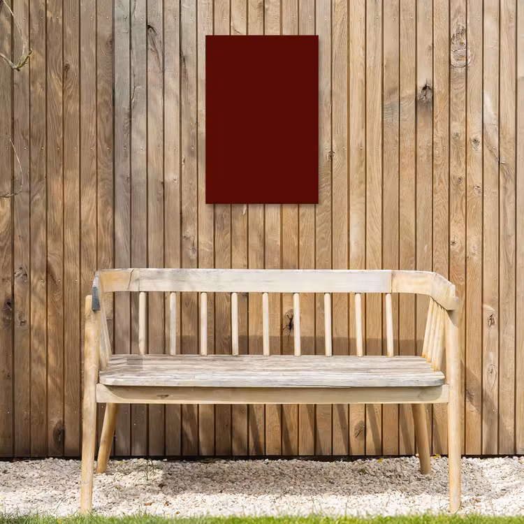 Burnt - Mahogany - Rood Tuinposter op houten frame 2 cm dik klein 841 -sfeer4