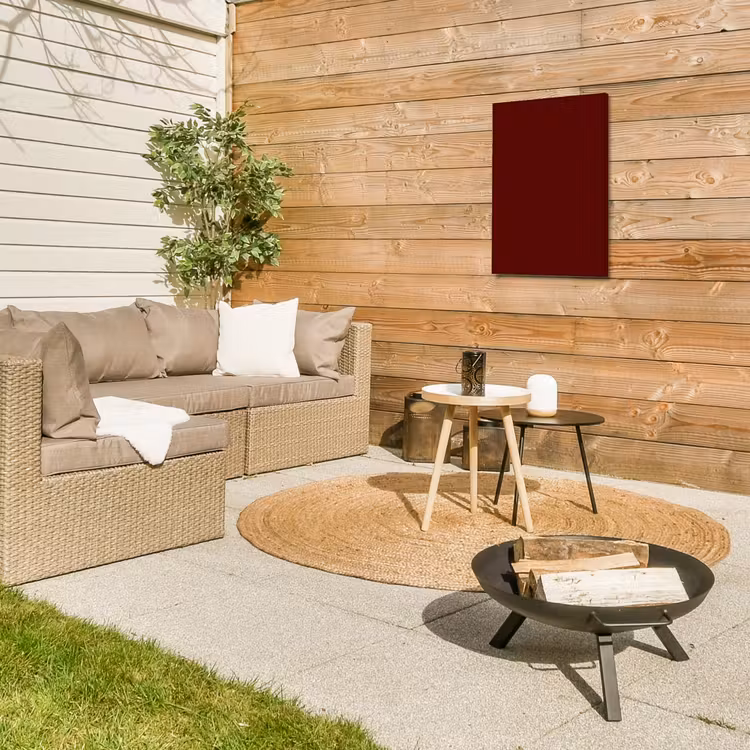 Burnt - Mahogany - Rood Tuinposter op houten frame 2 cm dik klein 841 -sfeer2