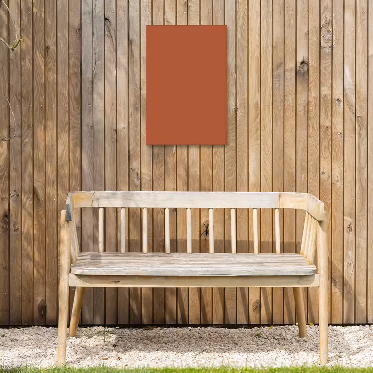 Burnt - Sienna - Oranje Tuinposter op houten frame 2 cm dik klein 841 -sfeer4