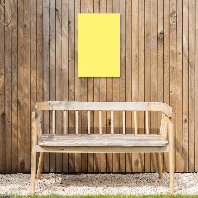 Buttery - Beige - Geel Tuinposter op houten frame 2 cm dik klein 841 -sfeer4