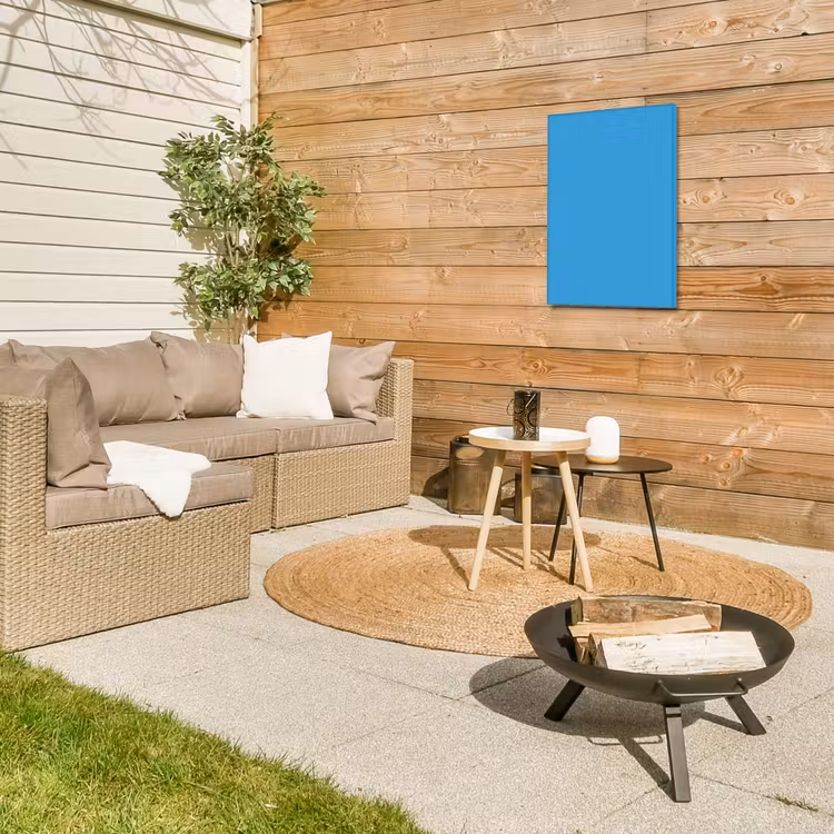 Cerulean - Breeze - Blauw Tuinposter op houten frame 2 cm dik klein 841 -sfeer2