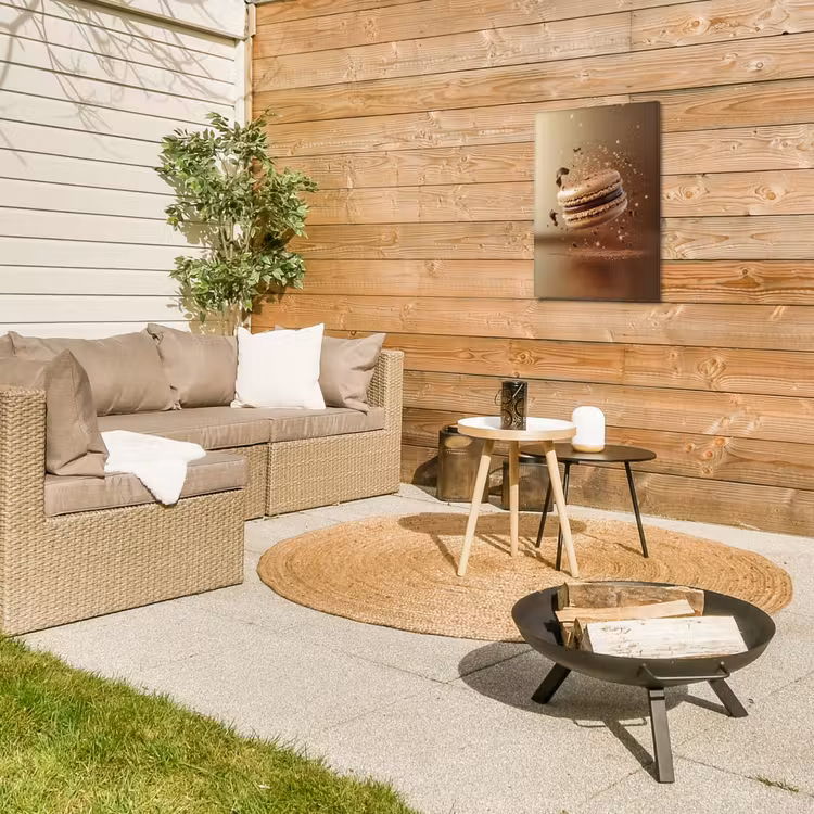 Chocolade - Macarons - Eten - Snoep Tuinposter op houten frame 2 cm dik klein -sfeer2