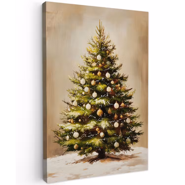 Kerst - Sfeer - Groen Tuinposter op houten frame 2 cm dik klein -3d