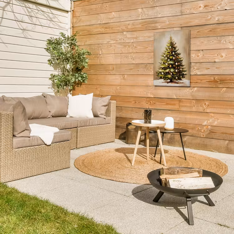 Kerst - Sfeer - Groen Tuinposter op houten frame 2 cm dik klein -sfeer2