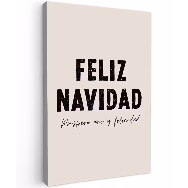 Kerst - Quotes - Feliz navidad - Kerstmis - Feestdagen Tuinposter op houten frame 2 cm dik klein -3d