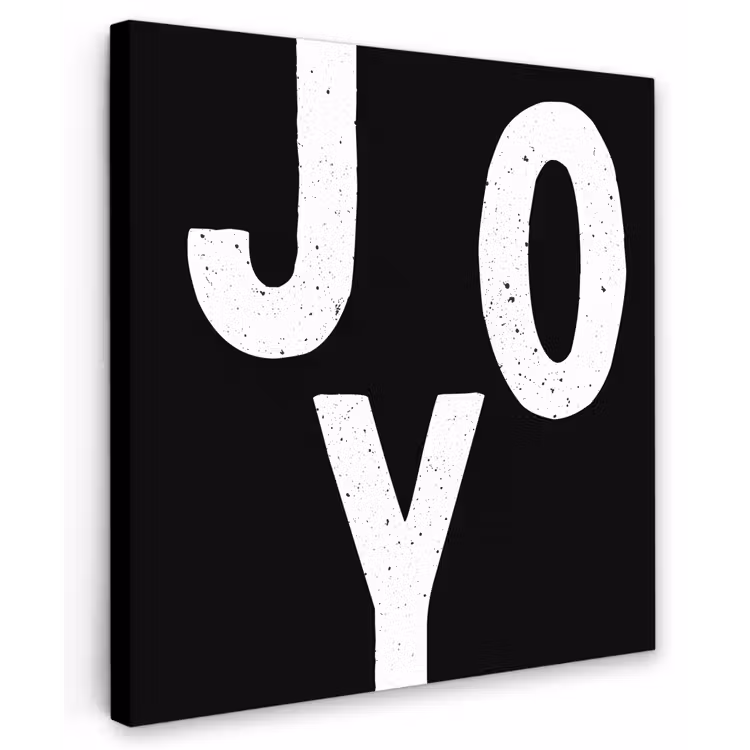 Kerstmis - Quotes - Joy - Zwart - Feest Tuinposter op houten frame 2 cm dik klein -3d