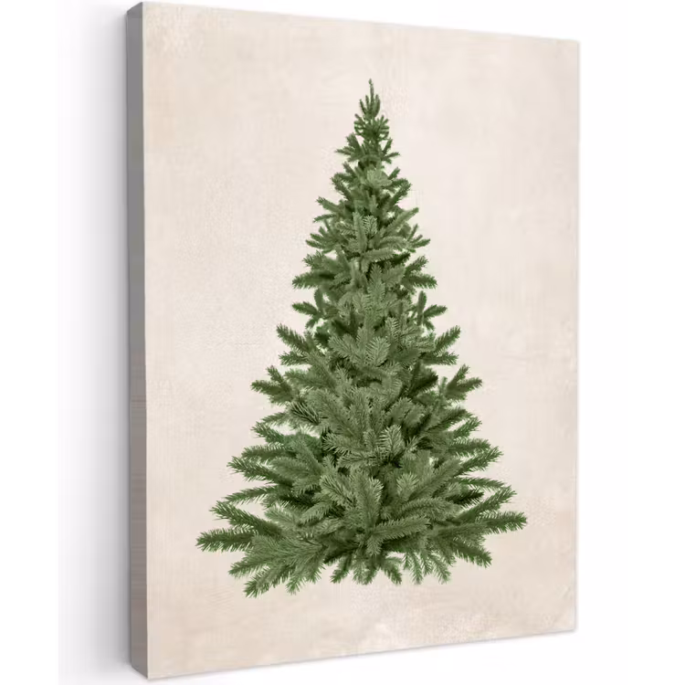 Kerstboom - Groen - Kerstmis - Feestdagen Tuinposter op houten frame 2 cm dik klein -3d