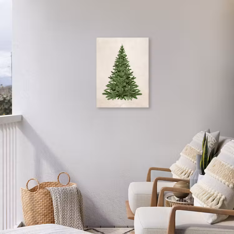 Kerstboom - Groen - Kerstmis - Feestdagen Tuinposter op houten frame 2 cm dik klein -sfeer1