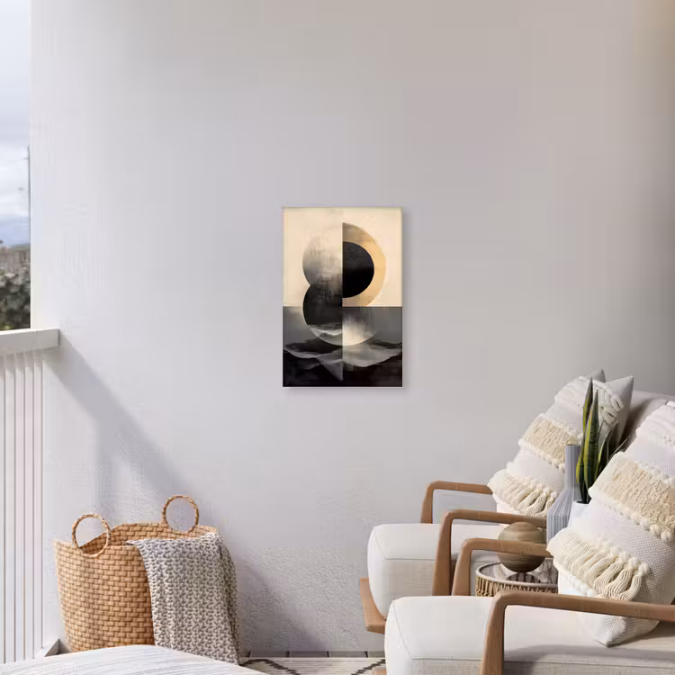 Cirkels - Schaduw - Abstract Tuinposter op houten frame 2 cm dik klein -sfeer1