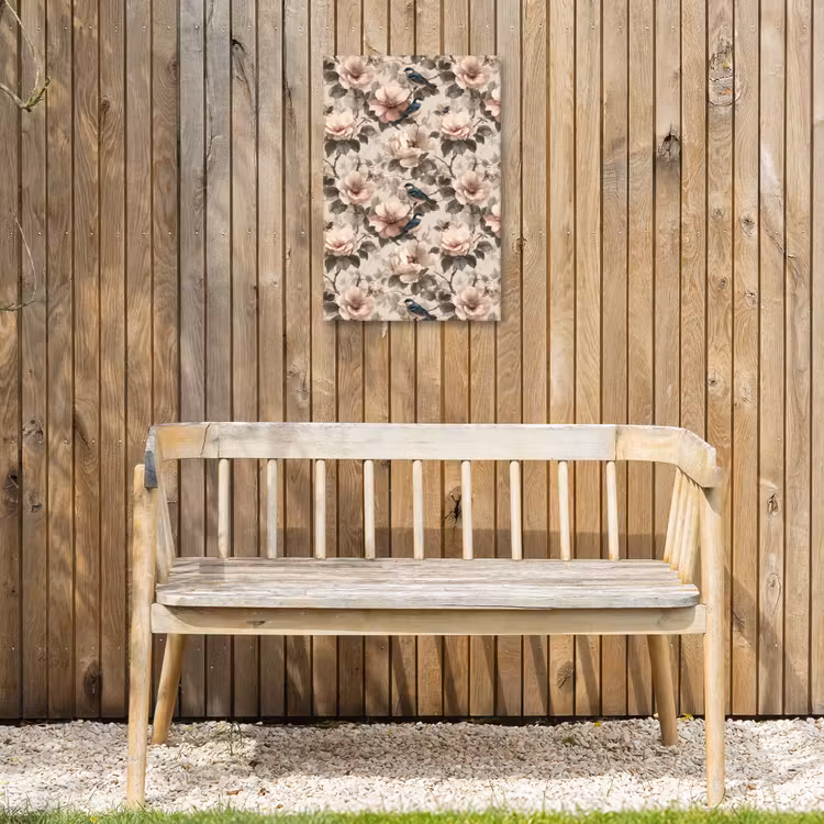 Klassiek - Vogels - Kleurrijk Tuinposter op houten frame 2 cm dik klein 841 -sfeer4
