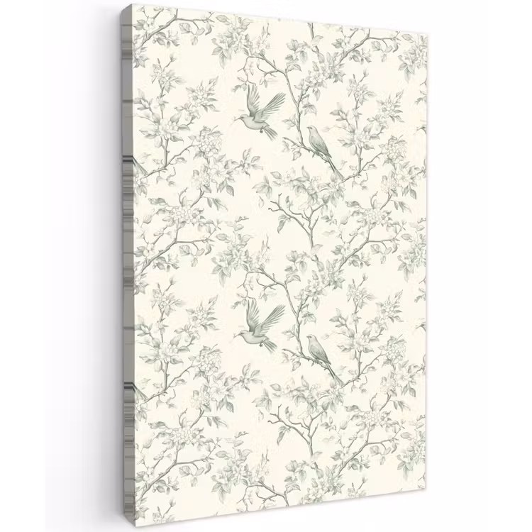 Klassiek - Vogels - Groen Tuinposter op houten frame 2 cm dik klein 841 -3d
