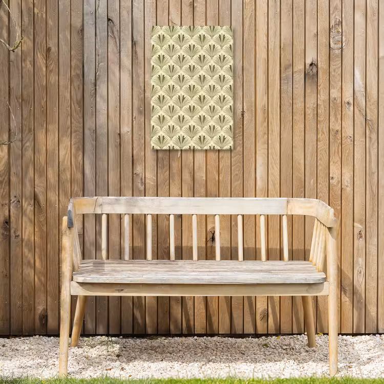 Klassiek - Waaier - Groen Tuinposter op houten frame 2 cm dik klein 841 -sfeer4