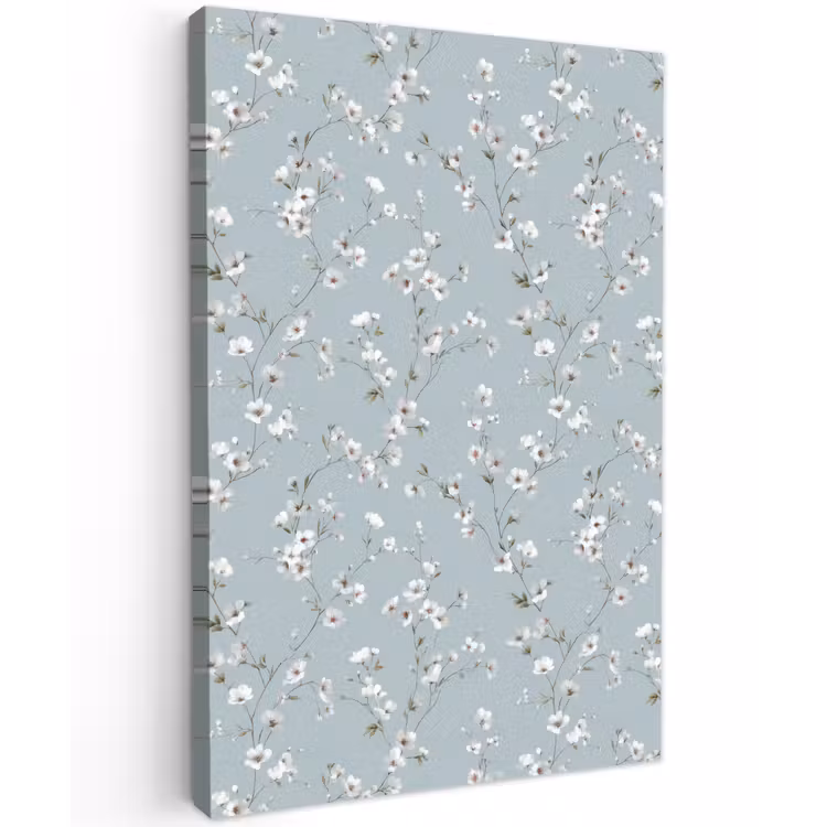 Klassiek - Bloemen - Blauw Tuinposter op houten frame 2 cm dik klein 841 -3d