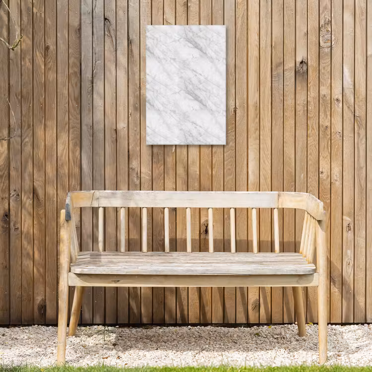 Klassiek - Marmer - Grijs Tuinposter op houten frame 2 cm dik klein 841 -sfeer4