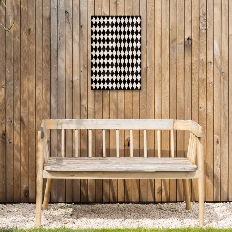 Klassiek - Patroon - Zwart Tuinposter op houten frame 2 cm dik klein 841 -sfeer4