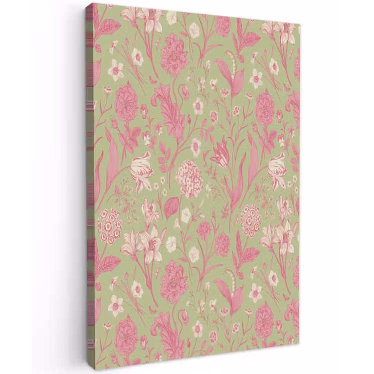 Classic - Pink - Mint Tuinposter op houten frame 2 cm dik klein 841 -3d