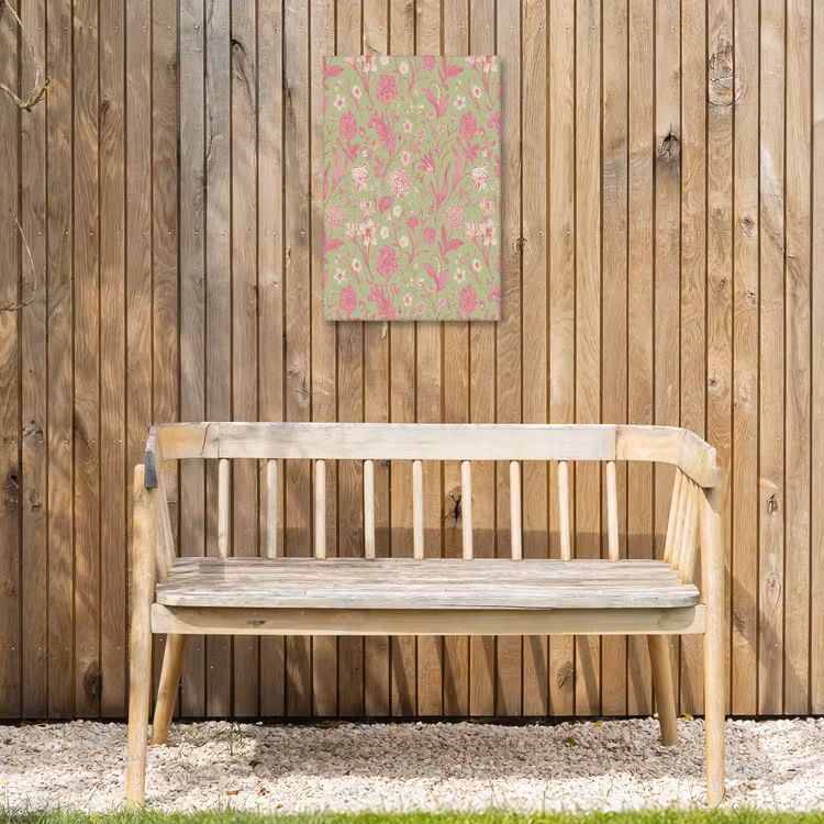 Classic - Pink - Mint Tuinposter op houten frame 2 cm dik klein 841 -sfeer4