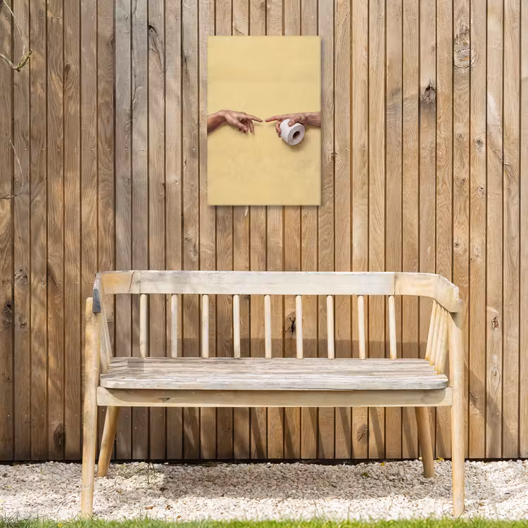 Klassiek - Kunst - Humor Tuinposter op houten frame 2 cm dik klein -sfeer4