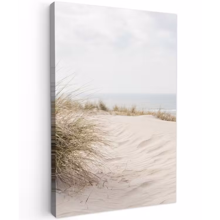 Wolken - Duinlandschap - Zand Tuinposter op houten frame 2 cm dik klein -3d
