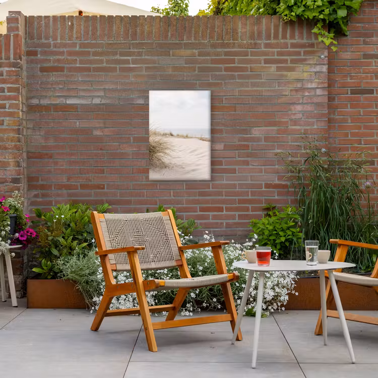 Wolken - Duinlandschap - Zand Tuinposter op houten frame 2 cm dik klein -sfeer3