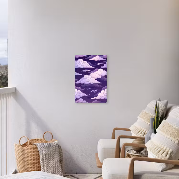 Wolken - Nacht - Natuur - Abstract - Paars Tuinposter op houten frame 2 cm dik klein -sfeer1