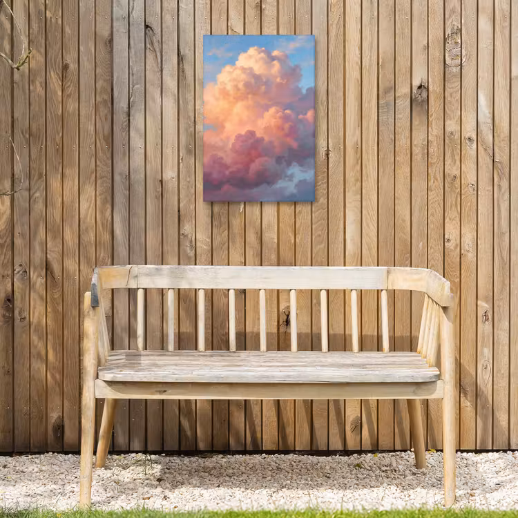Wolken - Lucht - Natuur - Abstract - Kleurrijk Tuinposter op houten frame 2 cm dik klein -sfeer4