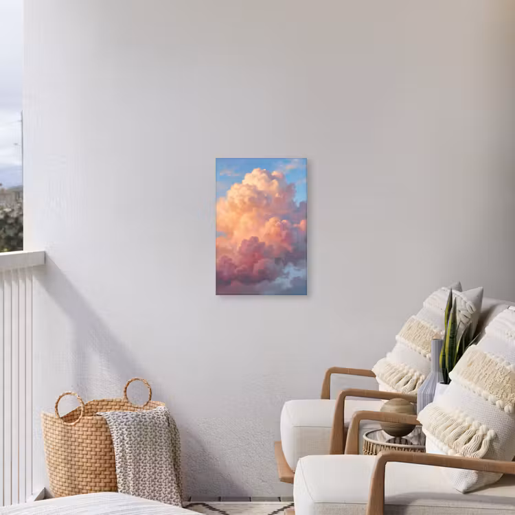 Wolken - Lucht - Natuur - Abstract - Kleurrijk Tuinposter op houten frame 2 cm dik klein -sfeer1