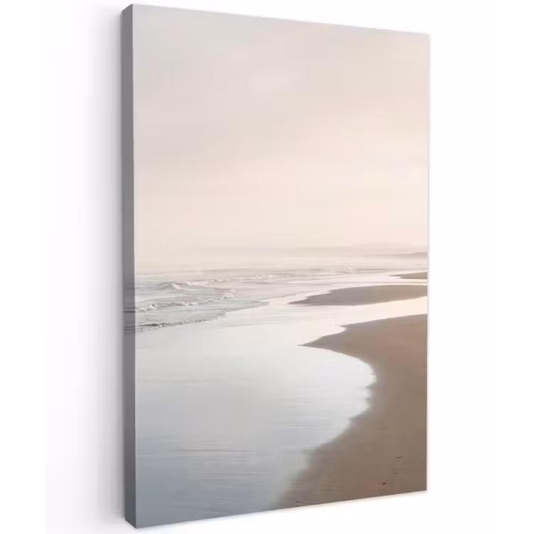 Kustlijn - Strand - Oceaan Tuinposter op houten frame 2 cm dik klein -3d