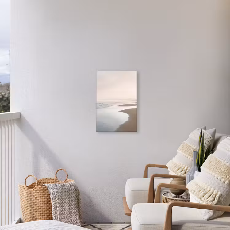 Kustlijn - Strand - Oceaan Tuinposter op houten frame 2 cm dik klein -sfeer1