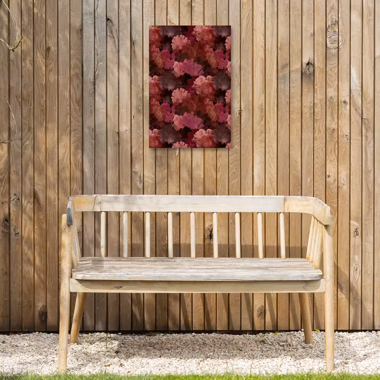 Koraal - Textuur - Kleurrijk Tuinposter op houten frame 2 cm dik klein 841 -sfeer4