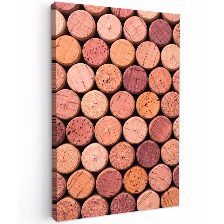 Kurk - Patroon - Abstract - Modern - Rood Tuinposter op houten frame 2 cm dik klein -3d