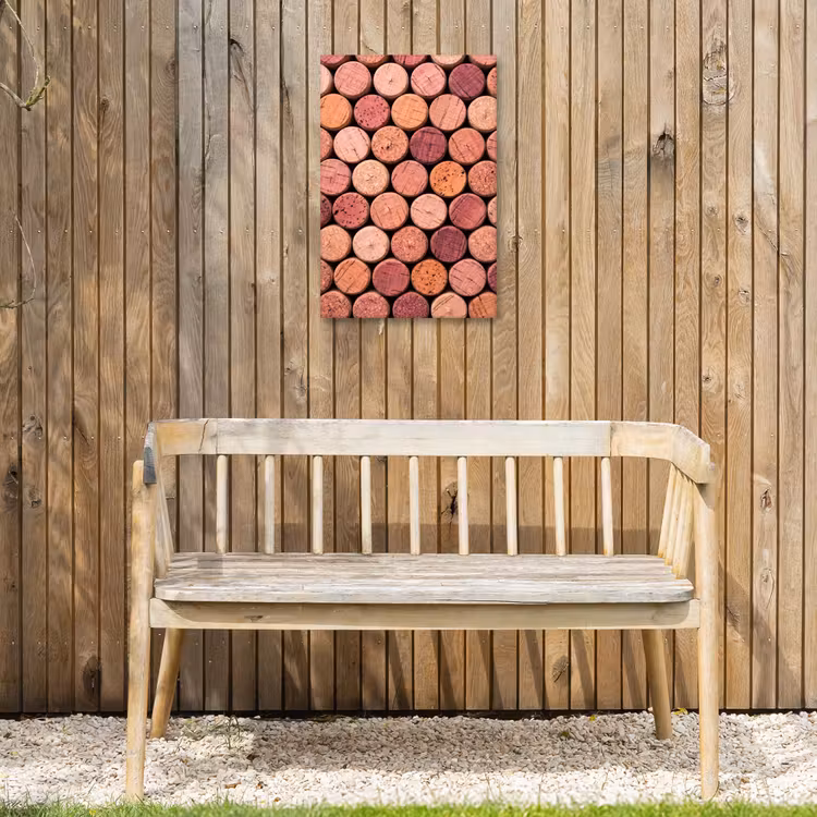 Kurk - Patroon - Abstract - Modern - Rood Tuinposter op houten frame 2 cm dik klein -sfeer4
