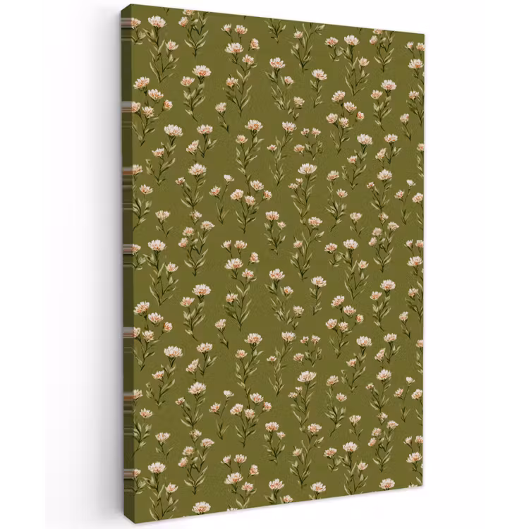 Landelijk - Bloemen - Groen Tuinposter op houten frame 2 cm dik klein 841 -3d