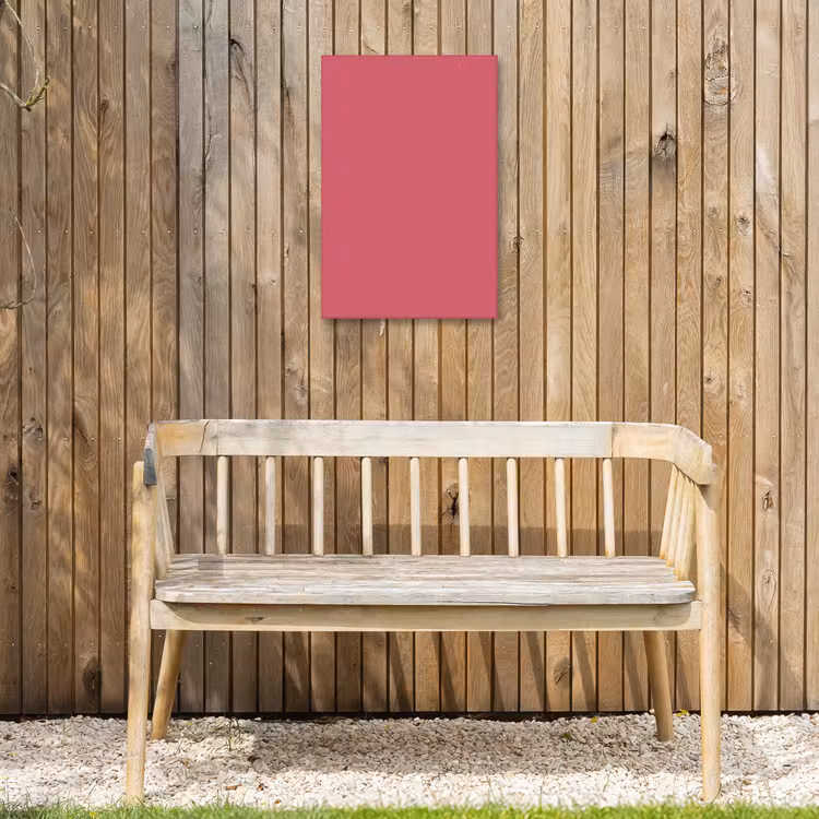Crimson - Rose - Roze Tuinposter op houten frame 2 cm dik klein 841 -sfeer4
