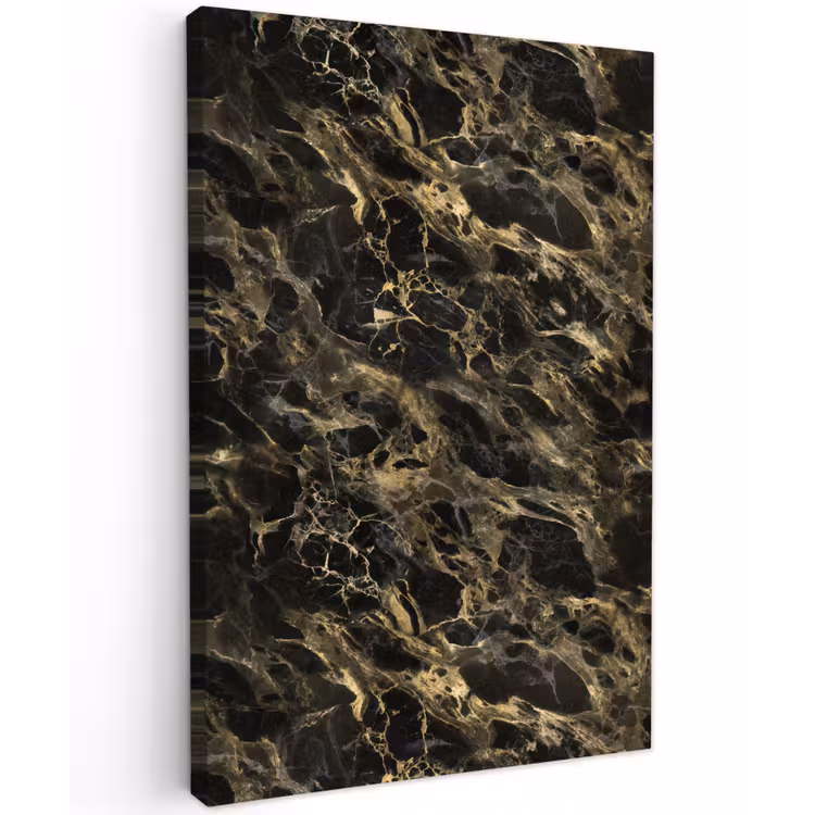 Kristal - Goud - Zwart - Marmer Tuinposter op houten frame 2 cm dik klein 841 -3d