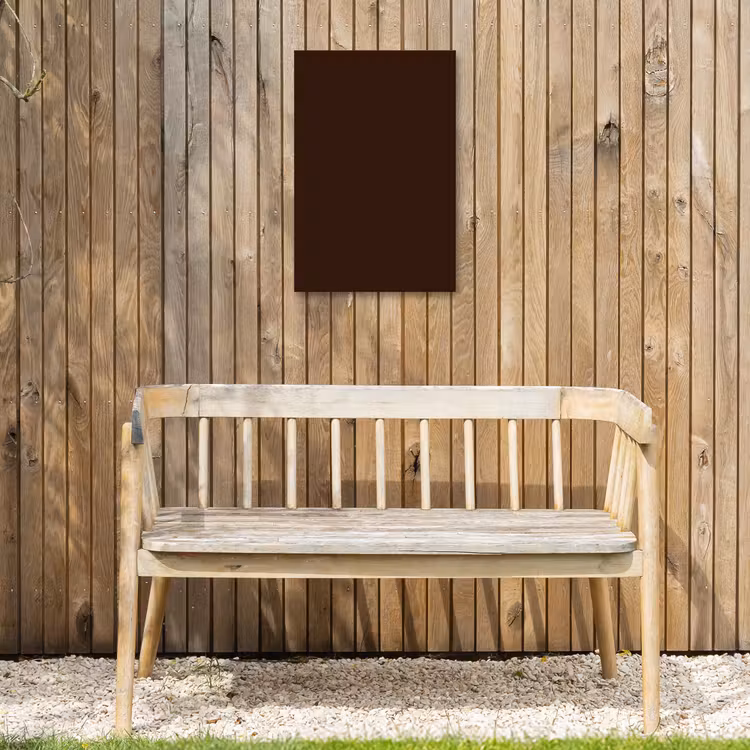 Dark - Chocolate - Bruin Tuinposter op houten frame 2 cm dik klein 841 -sfeer4