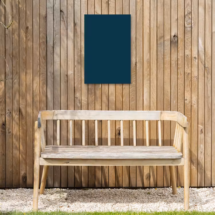 Dark - Indigo - Blauw Tuinposter op houten frame 2 cm dik klein 841 -sfeer4