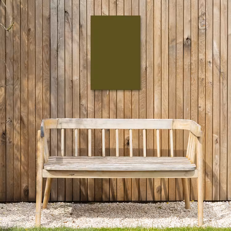 Dark - Olive - Groen Tuinposter op houten frame 2 cm dik klein 841 -sfeer4
