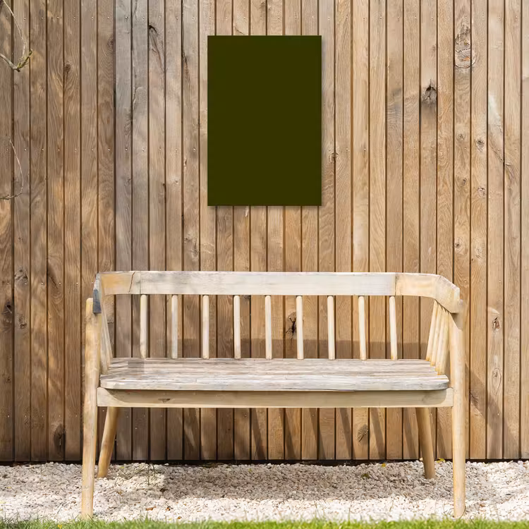 Dark  - Olive - Groen Tuinposter op houten frame 2 cm dik klein 841 -sfeer4