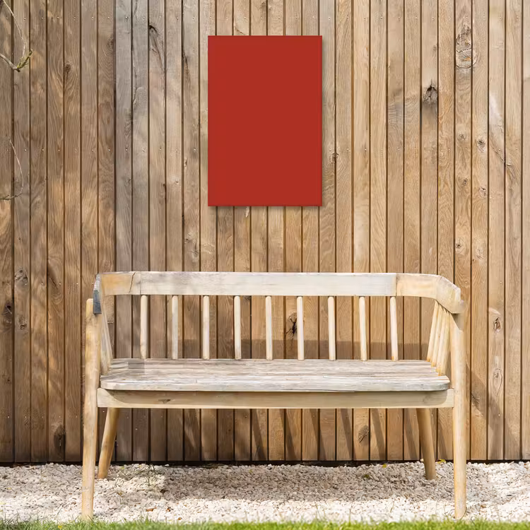 Deep - Crimson - Rood Tuinposter op houten frame 2 cm dik klein 841 -sfeer4